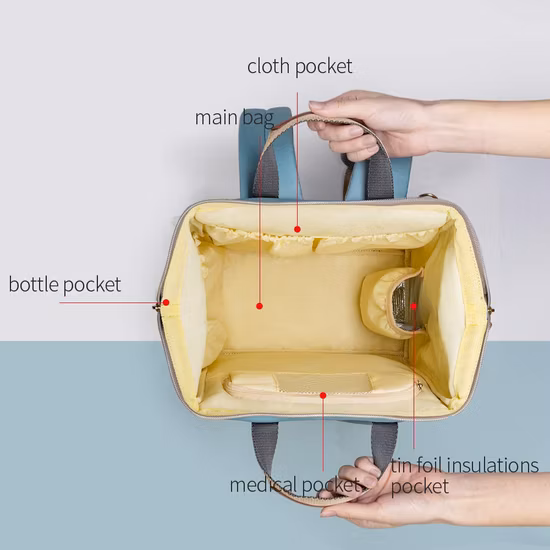 Горячий индивидуальный красочный портативный рюкзак для подгузников для беременных и детских подгузников